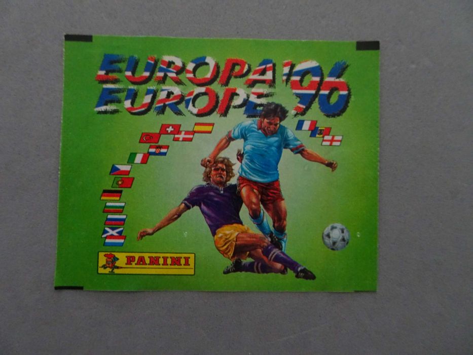 Carteira de cromos aberta e vazia de futebol - Europa 96 Panini