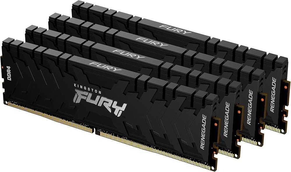 64GB RAM Kingston Fury Renegade, DDR4, 4x16 GB, 3200MHz, CL16 KF432C16RB1K2/32