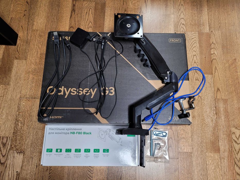Ігровий монітор 24" Samsung Odyssey G3 (144Hz) + кронштейн RZTK NB-F80