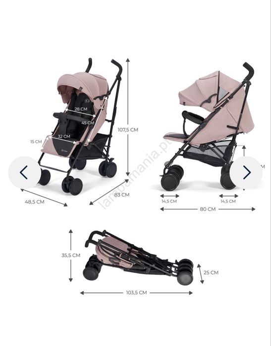KINDERKRAFT - Carrinho de passeio SIESTA Pink Princesa