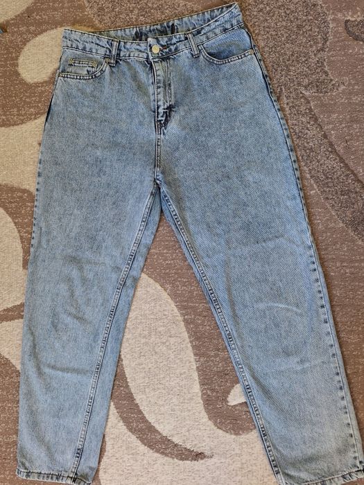Джинси мом блакитні