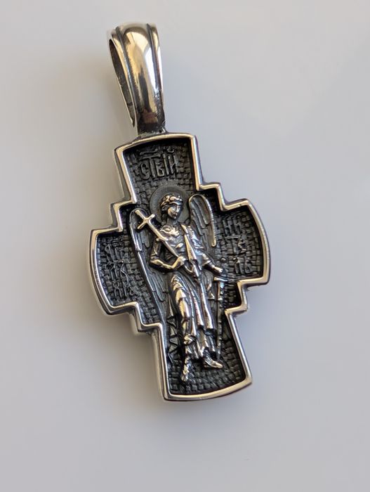 Срібний хрестик серебряная крестик мужской чоловічий кулон 925