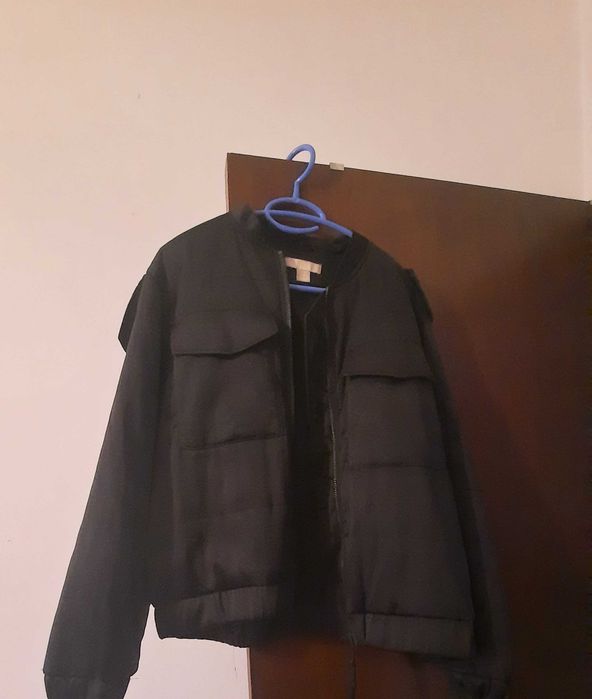 Casaco preto Senhora da H& M ,  tecido suave