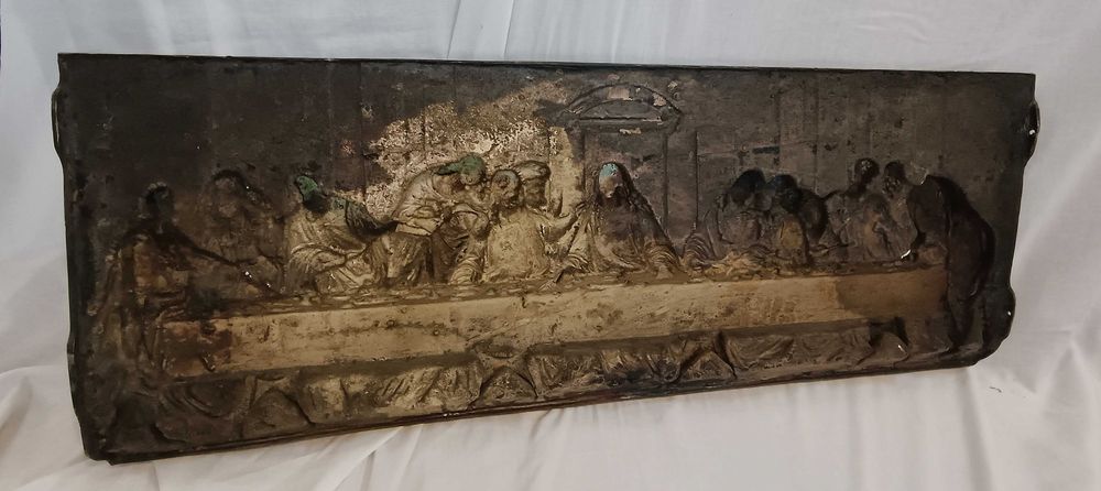 Placa Escultura Última Ceia Bronze