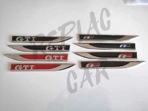 Simbolo Letras Volkswagen Golf Passat Polo Bora Jeta Caddy Multivan T-Cross Tiguan Touareg Beetle EOS Transporter Scirocco Gti Gtd Tdi R Line Tsi Gte