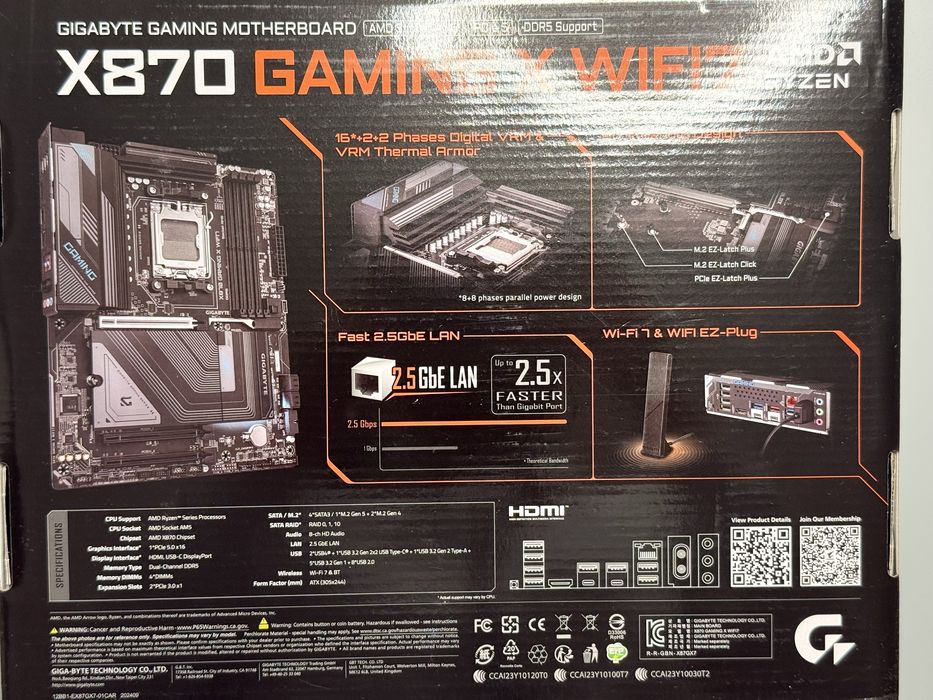 NOWA Gigabyte X870 AORUS ELITE WIFI7 ICE – AM5 – DDR5 – Okazja