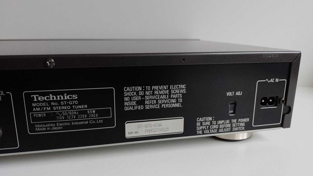 Technics ST-G99V AM/FM/TVチューナー Technics ST-G99V Specifications Technics