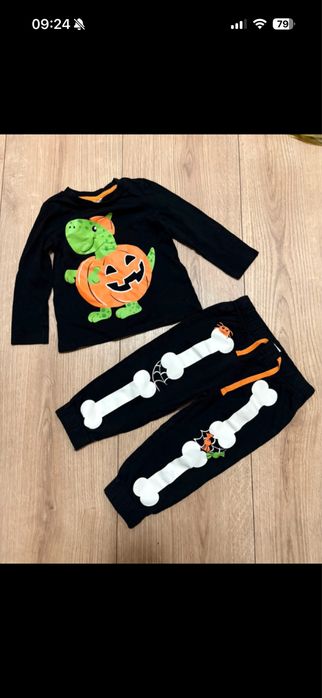 Kostium/ przebranie halloween dynia kościotrup 86 cm