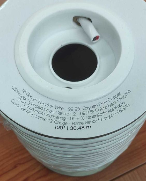 Cabo para altifalantes Calibre 12 (2.05mm) 30.5metros