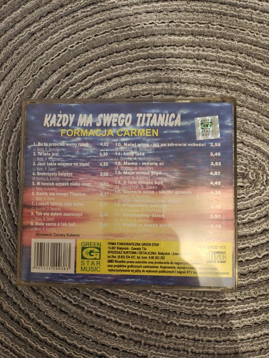 Płyta cd Formacja Carmen Każdy Ma Swego Titanica