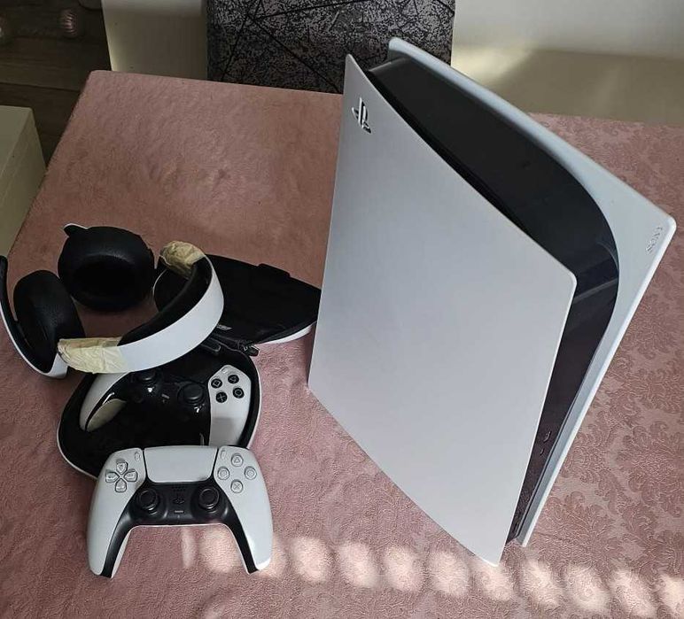 PS5 825GB c/leitor + DualSense Edge Completo + Pulse 3D + Comando Original