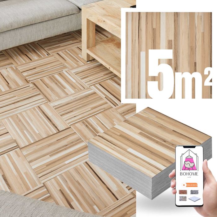 Płytki Winylowe Samoprzylepne 1 SZTUKA SŁONECZNY PARKIET Panel Kafle