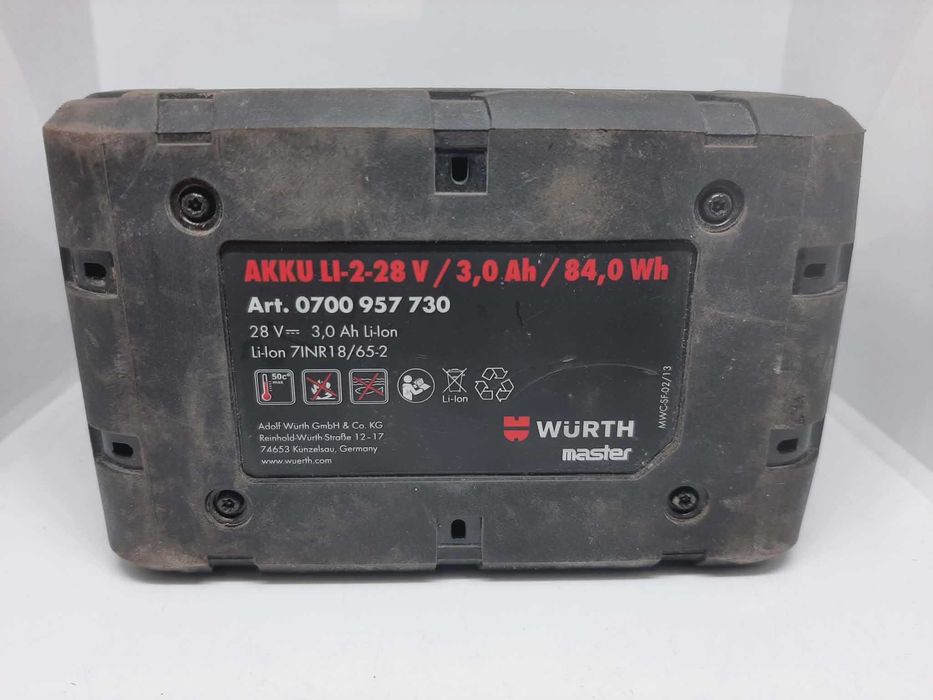 Akumulator Wurth AKKU LI-2-28V / 3.0Ah / 84,0Wh