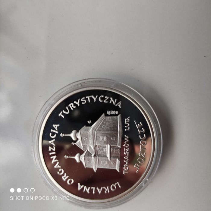 Moneta srebra 50 Gryfinów Tomaszów LUB Roztocze srebro ag rzadka 1000