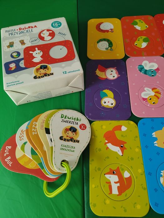 Czuczu 15 miesięcy, puzzle z dziurką przyjaciele, dźwięki zwierzęta 12