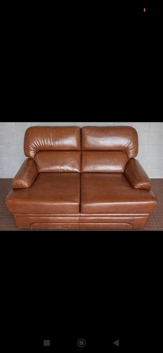 Sofá em pele 2 lugares