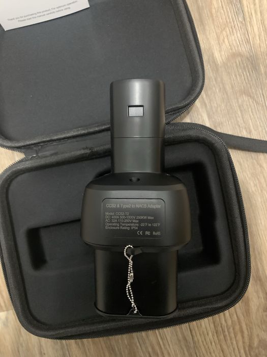 Перехідник адаптер 2в1 CCS2 combo type2 DC+AC+220 Tesla 3 Y S USA