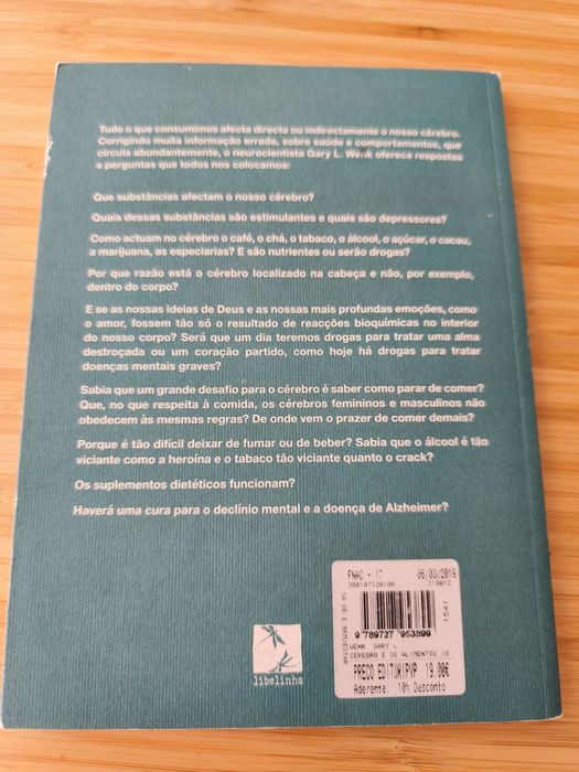 Livro "O cérebro e os alimentos"