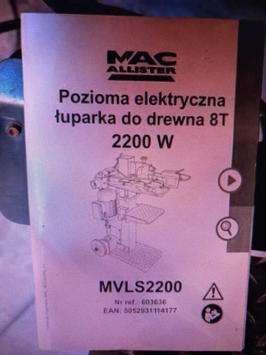 Łuparka do drewna 230V,8T.