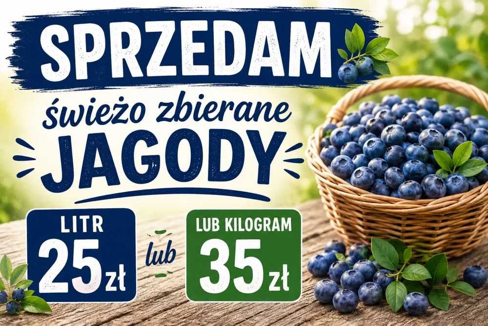 Świeże jagody prosto z lasu