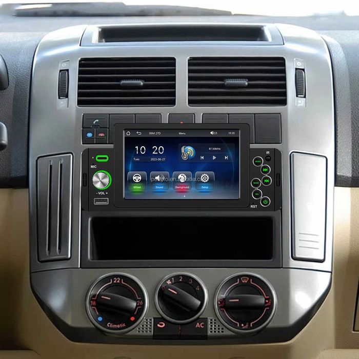 Rádio 1DIN | Ecrã 5" HD | CarPlay & Android Auto WIRELESS | Universal