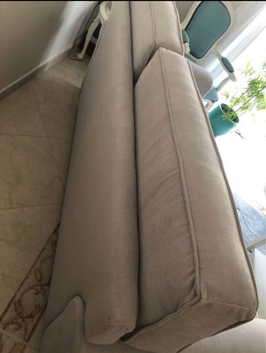 Sofá 190 X 85cm cinza claro como novo