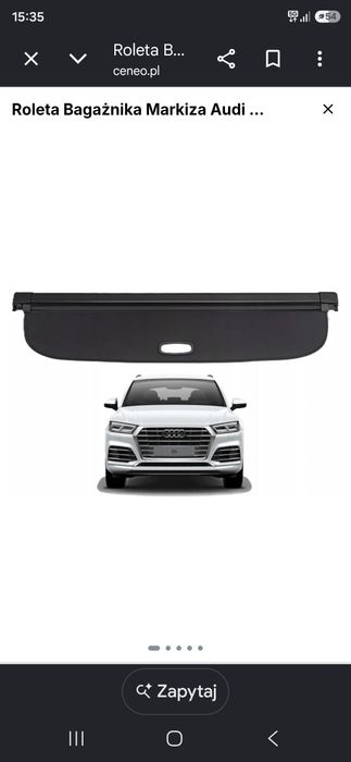 Audi Q5, SQ5 oslona roleta bagazika oryginalna