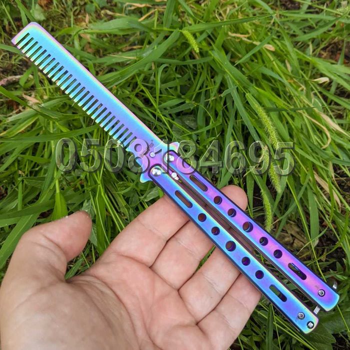 Нож бабочка расчетка/нож балисонг/нож тренировочный хамелеон