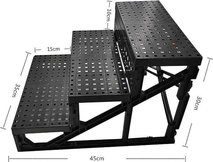 Schody Dla Zwierząt 45 Cm 3 Stopnie z Pluszowym Pokrowcem - żółtym