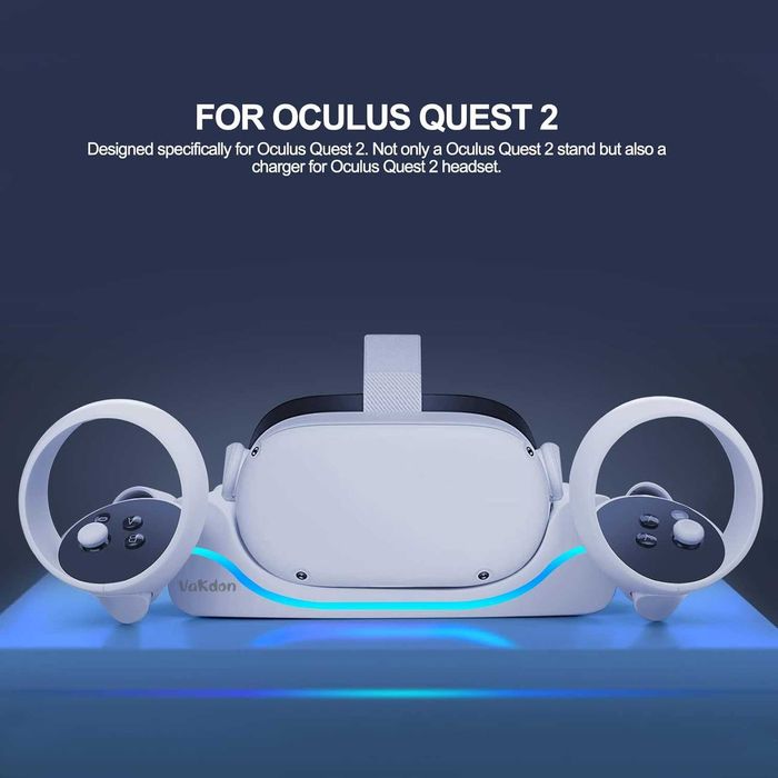 Vakdon Magnetyczna Stacja Ładująca USB do Oculus Quest 2