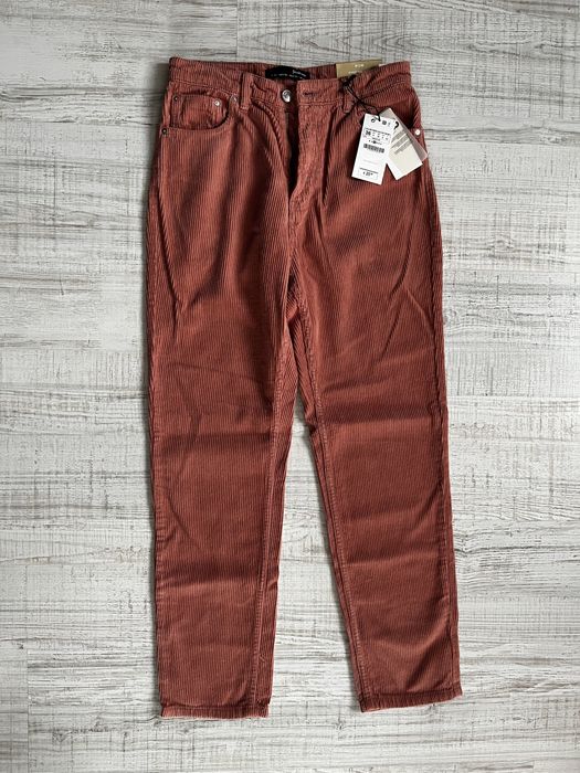 Spodnie Stradivarius różowe mom s