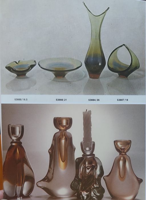 szkło wazony czeskie prl katalog album