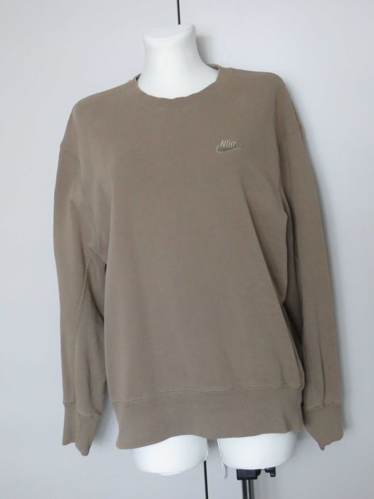 Nike bluza brown brązowa bez kaptura S ze ściągaczami