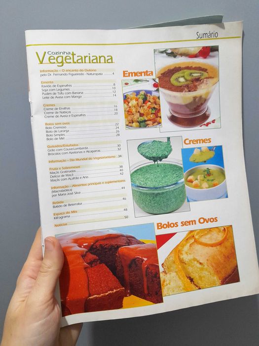 Duas revistas de receitas vegetarianas