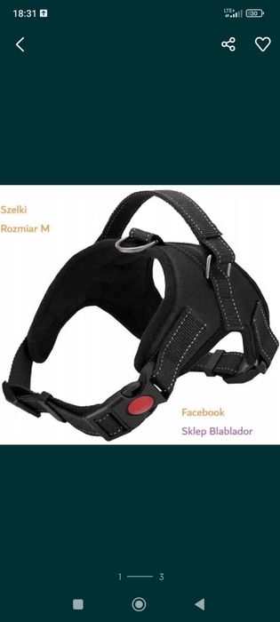 Szelki dla psa M bezuciskowe