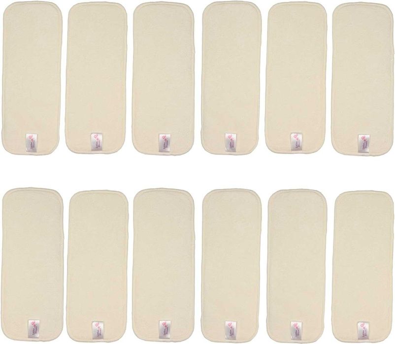 12 fralda de pano inserção de microfibra, bambu ou carvão vegetal NOVO