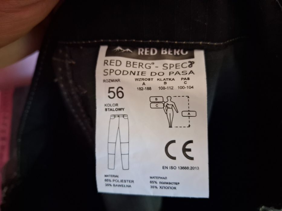 Spodnie robocze redberg 56