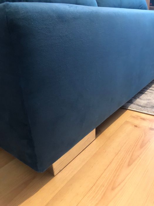 Łóżko-sofa niebieska