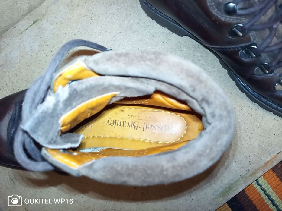 Ботинки тёмно-коричневый кожаные