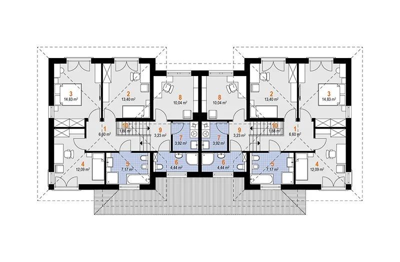 Lusówko Nowoczesny dom bliźniak z ogrodem i garażem działka 800 m2