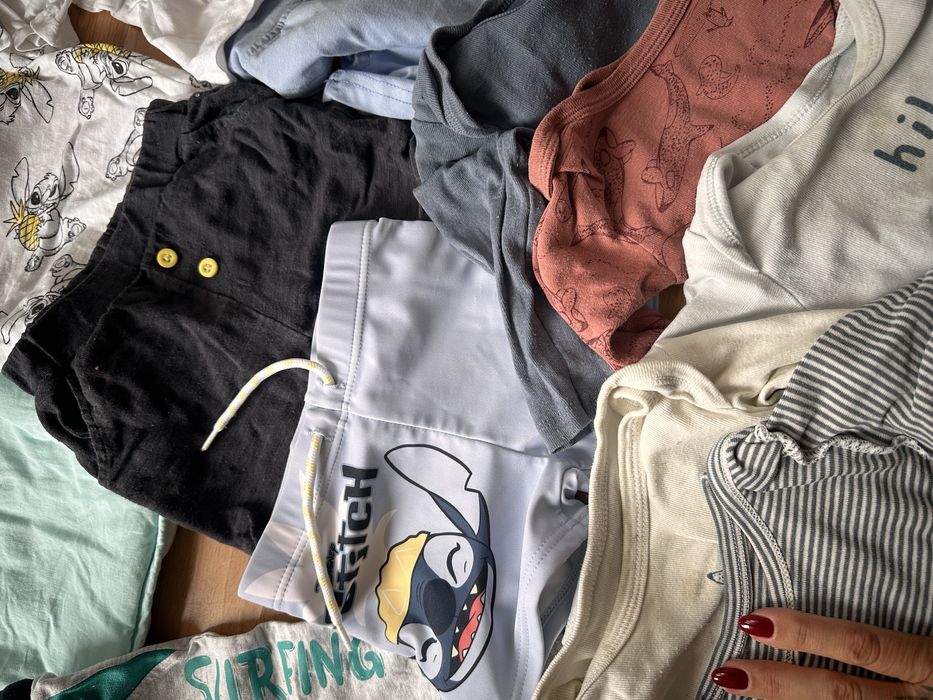 Paczka ubranek dla chłopca 74–80 + śpiworek