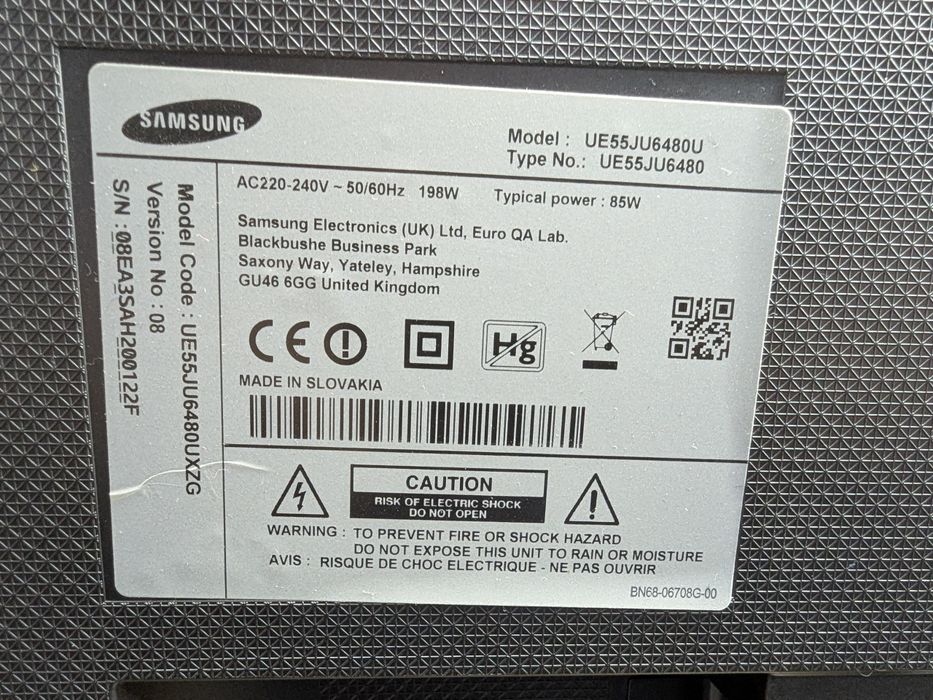 Samsung UE55JU6480U 4K Ultra HD Smart TV