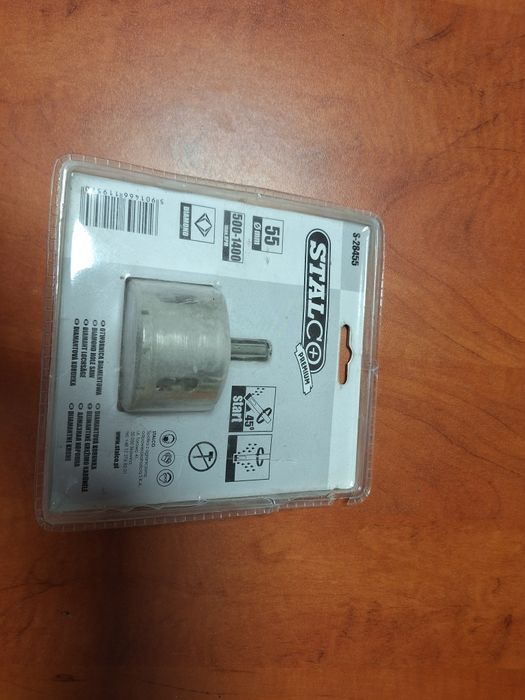 Otwornica Diamentowa STALCO 55mm do Gresu + Rysik YATO i Papiery GRATI