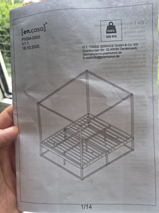 Łóżko metalowe 140x100 nowe