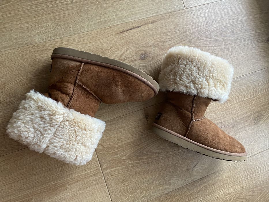 Ugg damskie buty 38  śniegowce rude skóra naturalna wełna