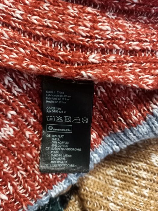 Пончо з бавовни колорблок