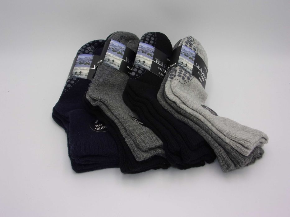 2x Skarpety antypoślizgowe zimowe ABS , rozmiar 39-42. Warm.