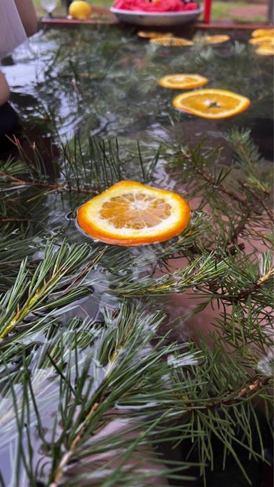 Чани на дровах Яремче/з виходом до річки/біля лісу/великий чан