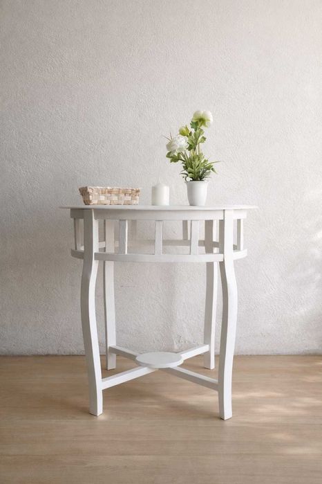 Mesa de apoio - madeira maciça  restaurada à mão