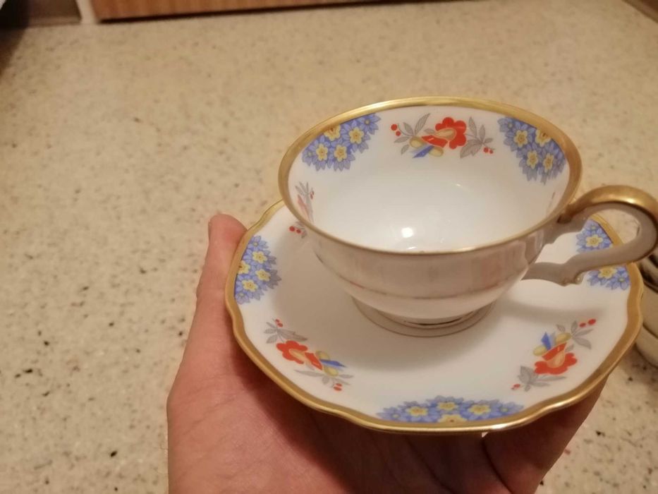 Duas chávenas florais ótima qualidade alemã 3€